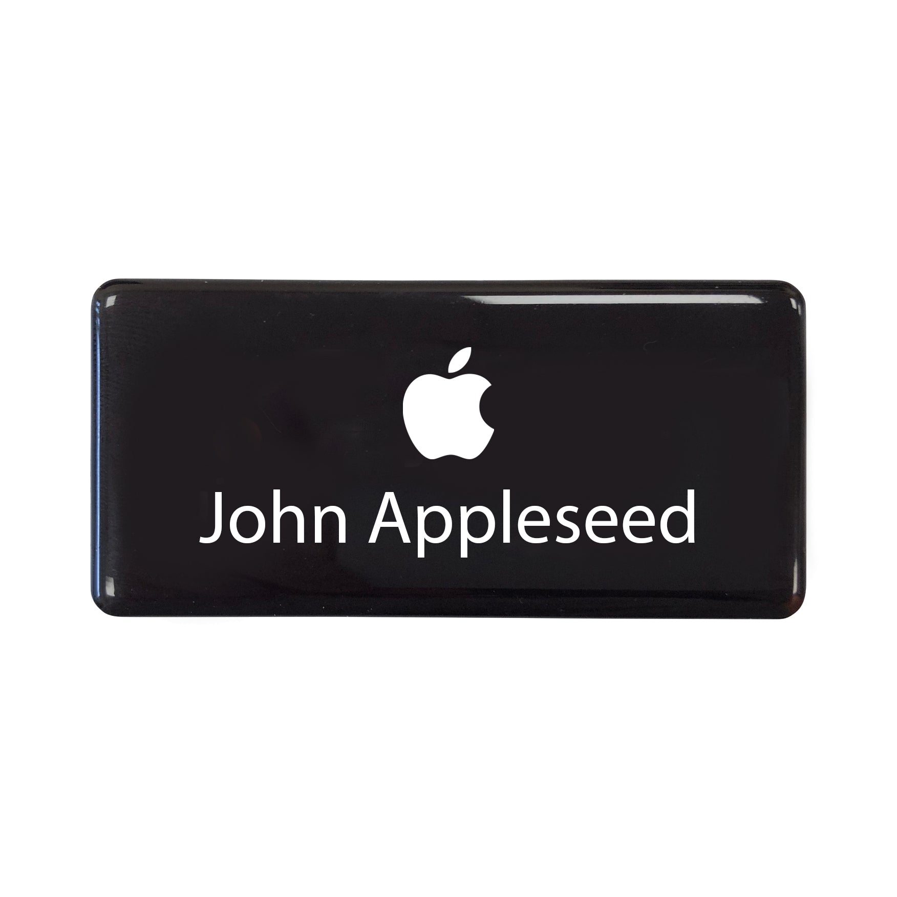 Domed Name Badges  Black and White London