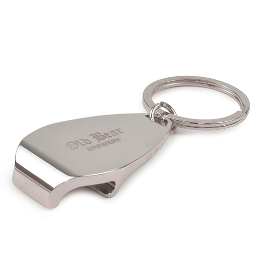 Oracle Metal Bottle Opener Keyring Keyrings Black and White London