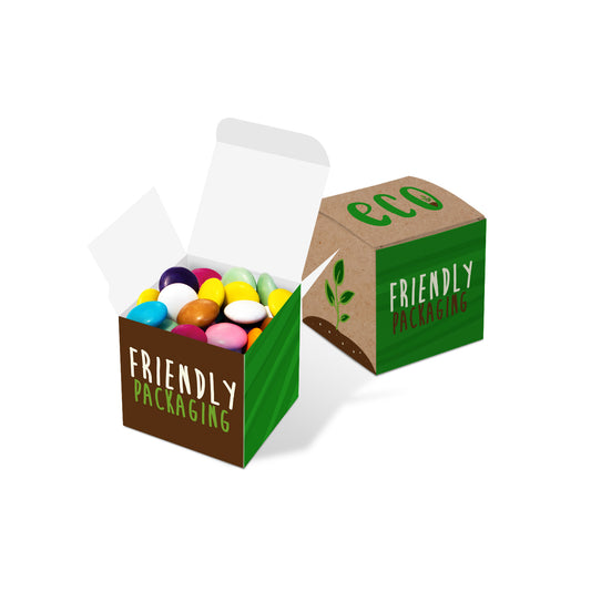Eco Range - Eco Mini Cube Box - Beanies  Black and White London