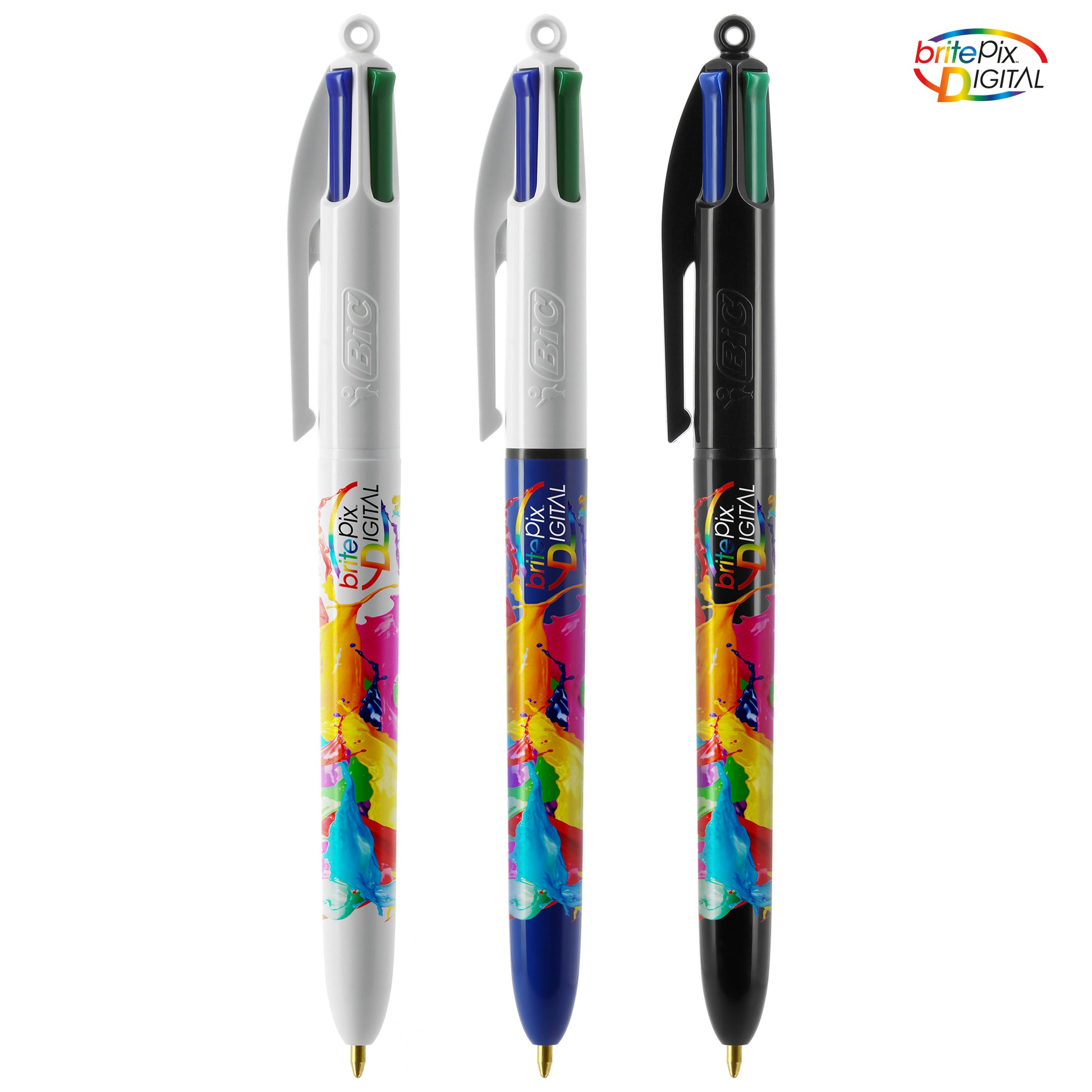 BIC® 4 Colours ballpen + Lanyard BIC® Stationery Black and White London