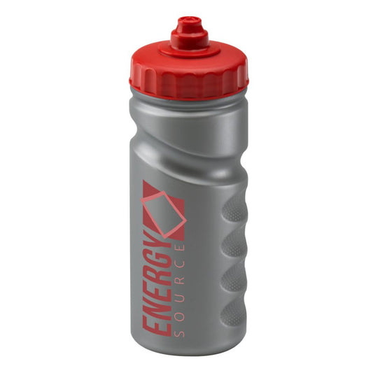 Sports Bottle 500ml Silver 500 Black and White London
