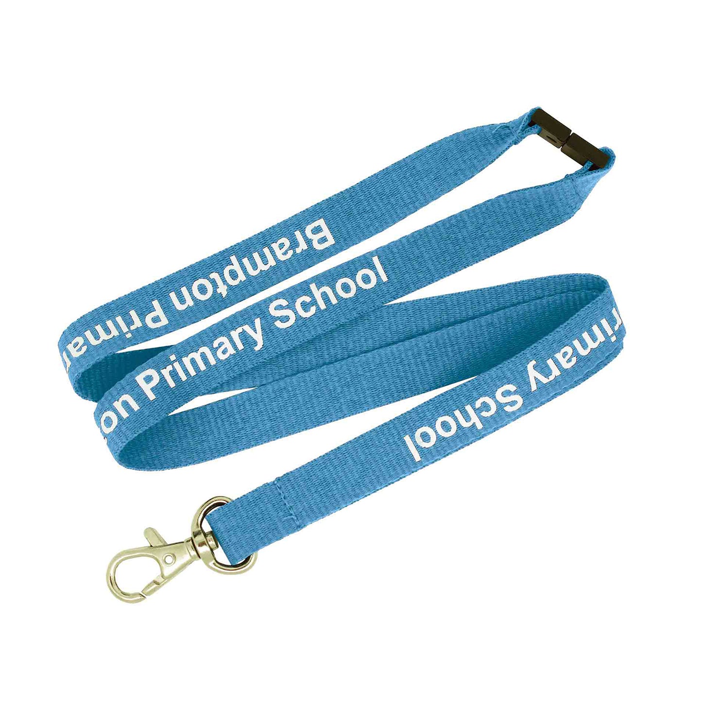 Flat Ribbed Lanyard  Black and White London