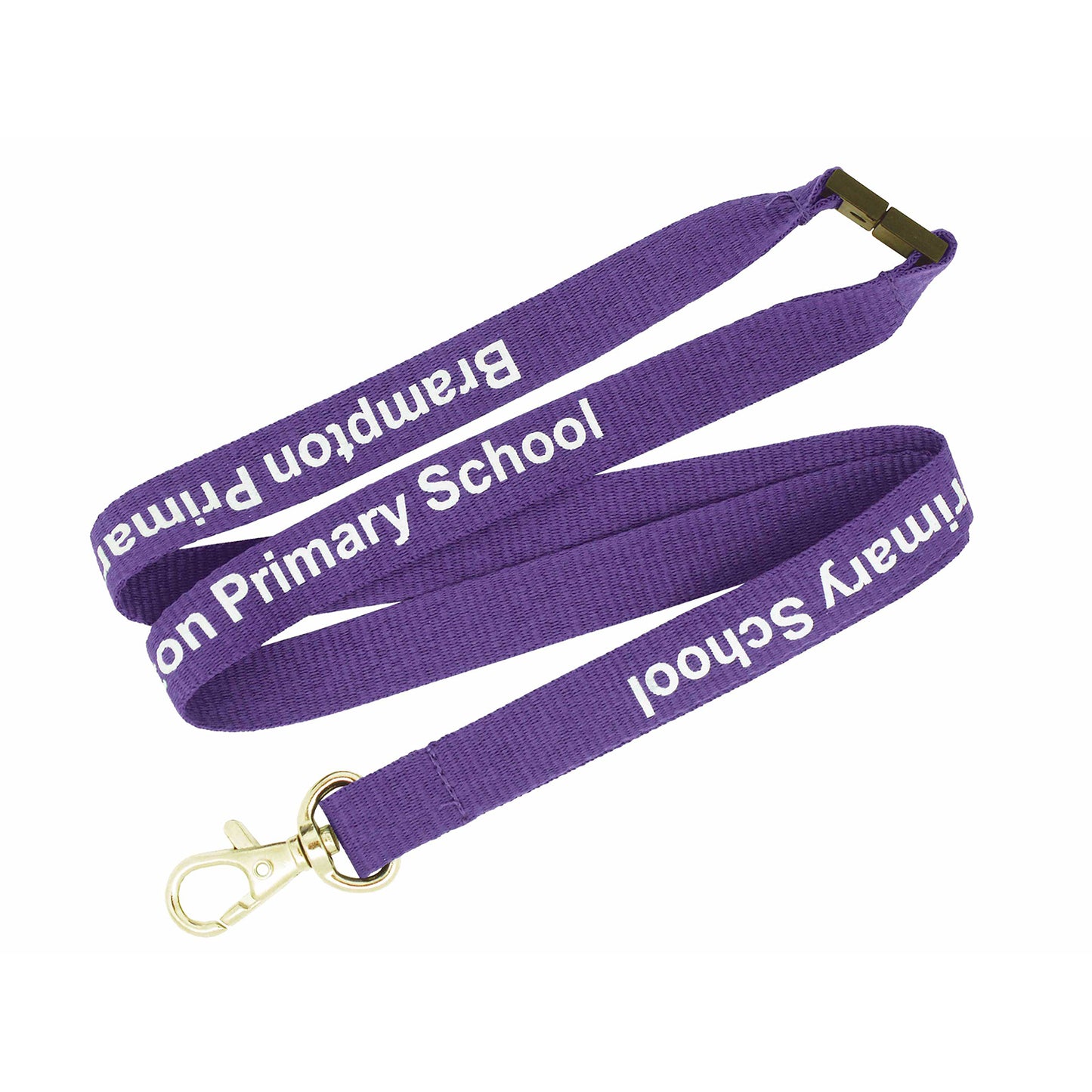 15mm Flat Polyester Lanyard Lanyards Black and White London