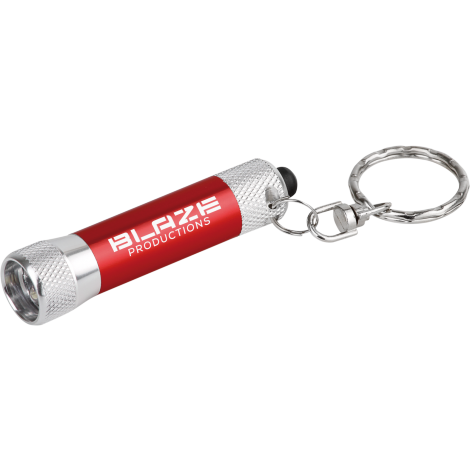Lumino Torch Keyring (Laser Engraved)  Black and White London
