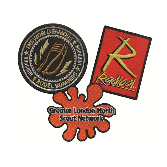 Machine Embroidered Badges  Black and White London