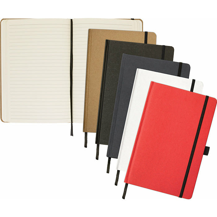 Folkestone A5 Eco Recycled Kraft Paper Notebook Notebooks Black and White London