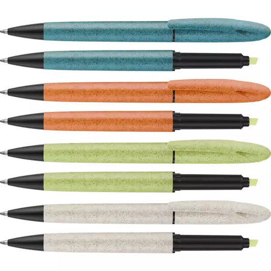 Oriel Wheatstraw Ballpen Pens Black and White London