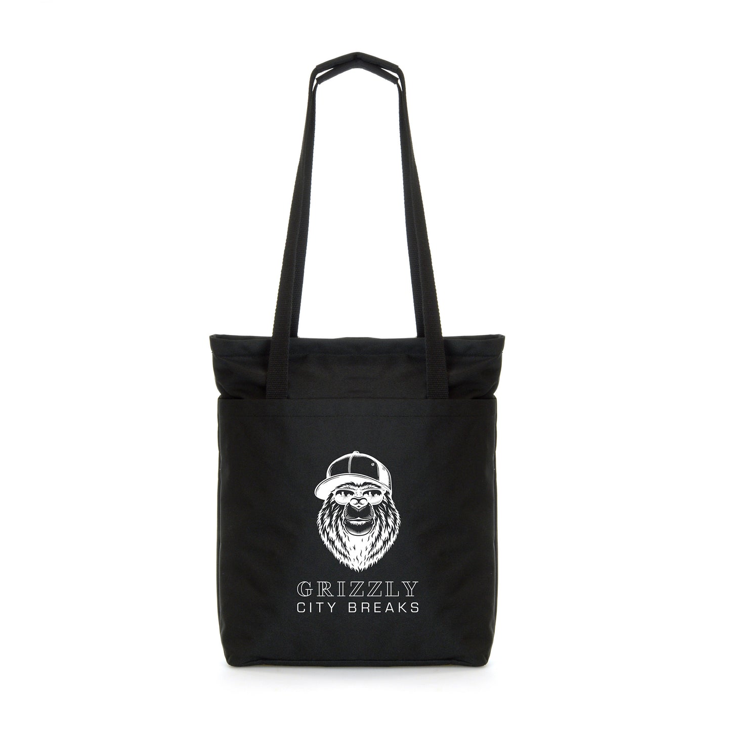2-in-1 Backpack Shopper Cotton & Jute Bags Black and White London