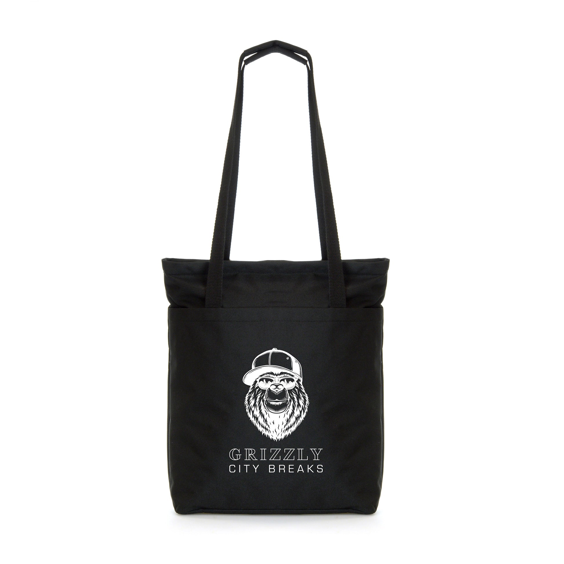2-in-1 Backpack Shopper Cotton & Jute Bags Black and White London