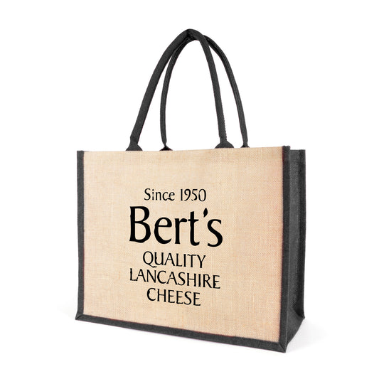 Coloured Chow Shopper Cotton & Jute Bags Black and White London