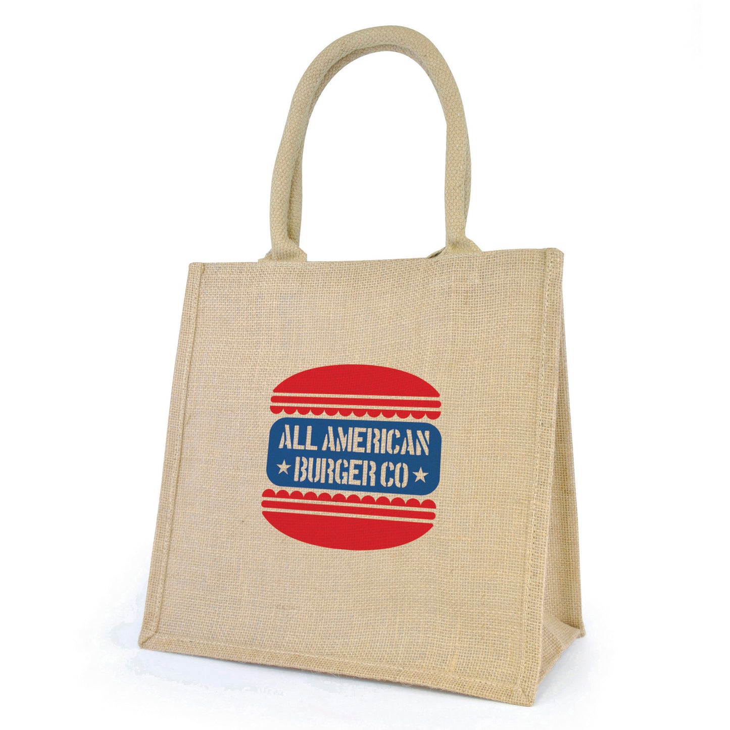 Natural Halton Shopper Cotton & Jute Bags Black and White London