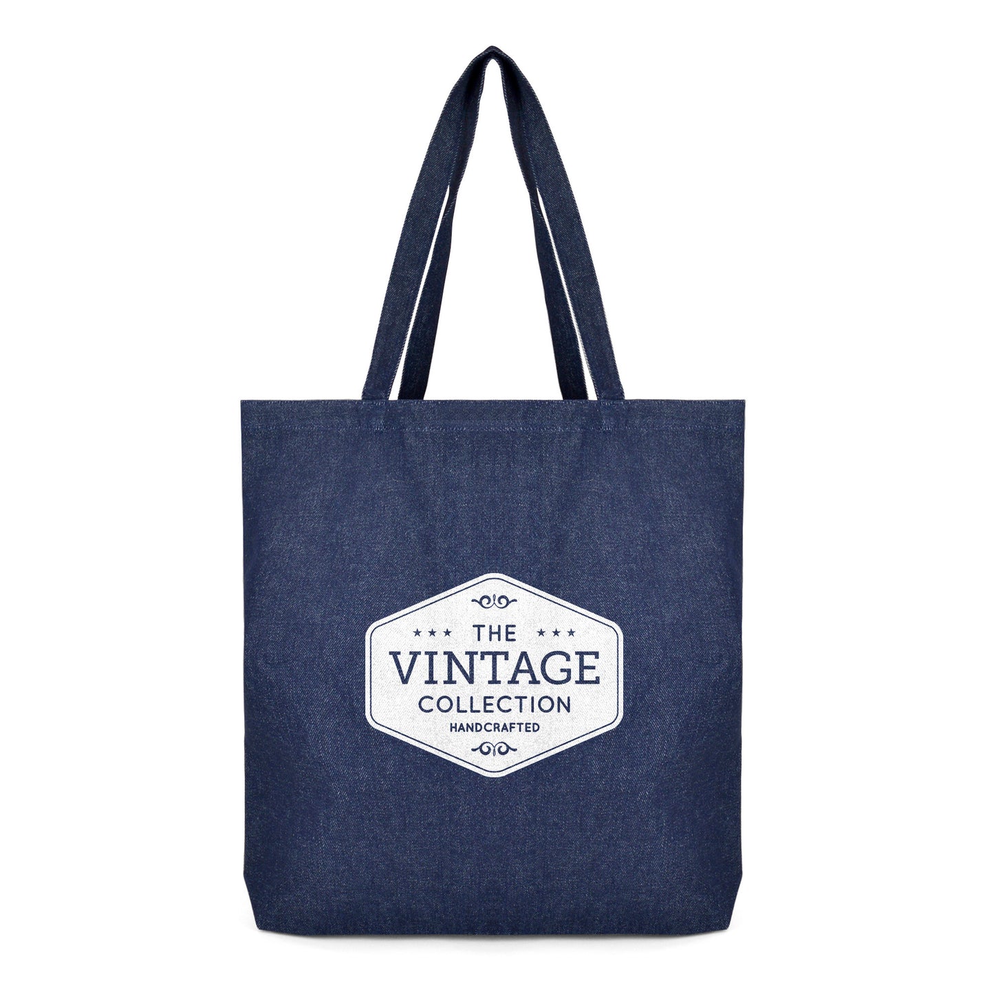 Denim Shopper Cotton & Jute Bags Black and White London
