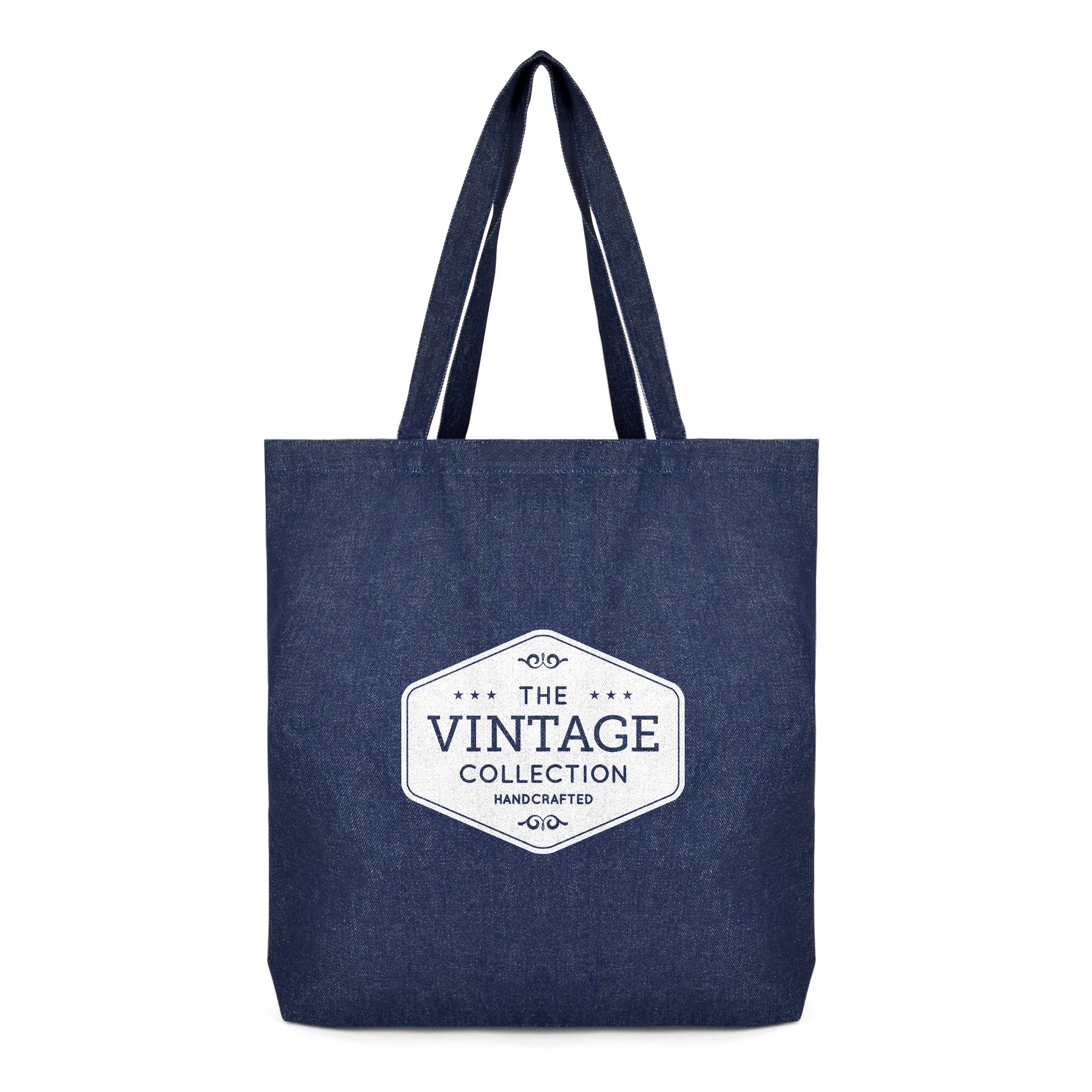 Denim Shopper Cotton & Jute Bags Black and White London