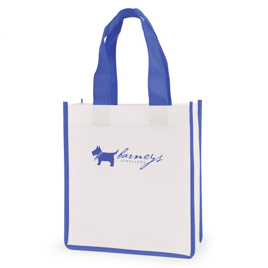 Mini Contrast Shopper Non-Woven Tote Bags Black and White London