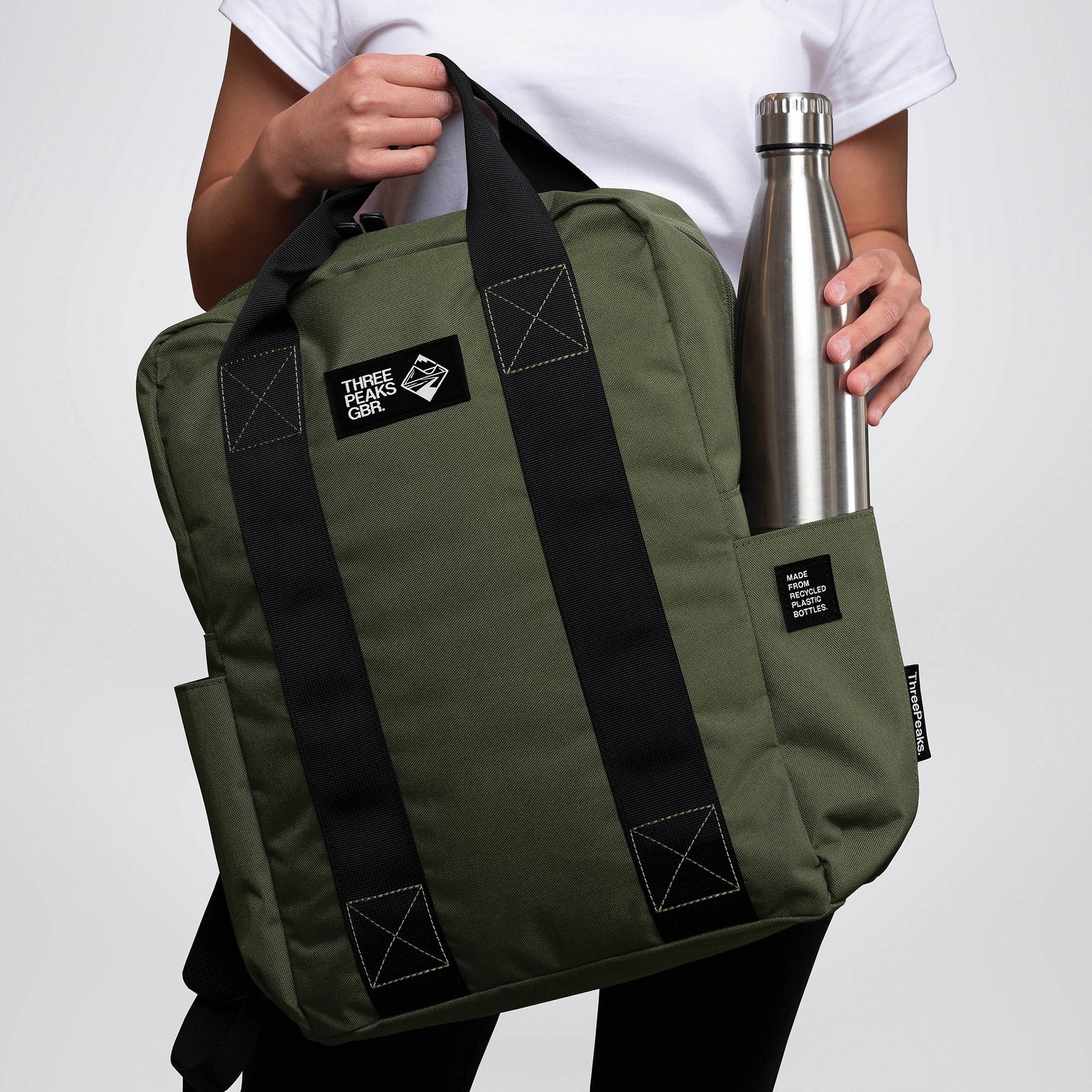 Tide Three Peaks® Laptop Backpack Backpacks & Rucksacks Black and White London