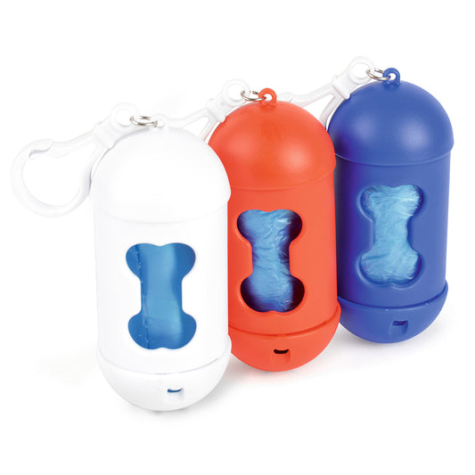 Pooch Dog Waste Bag Dispenser Travel Accessories Black and White London