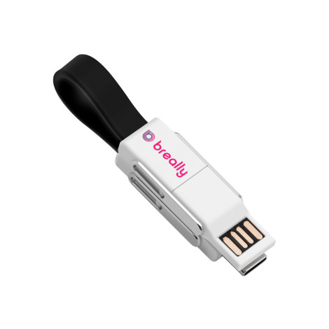 Osaka 4-in-1 Charging & Sync Cable  Black and White London