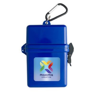 Waterproof Container with Carabiner  Black and White London