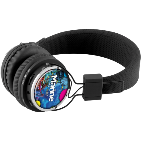 Pulse Bluetooth Headphones with EVA Travel Case Earphones & Headphones Black and White London
