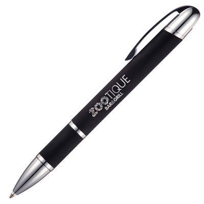 Stratos Matte Ball Pen  Black and White London