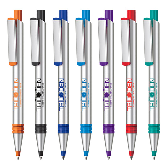 Virtuo Alum Ball Pen Pens Black and White London