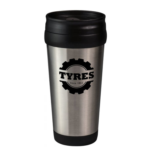 Stainless Steel Tumbler 400 Black and White London
