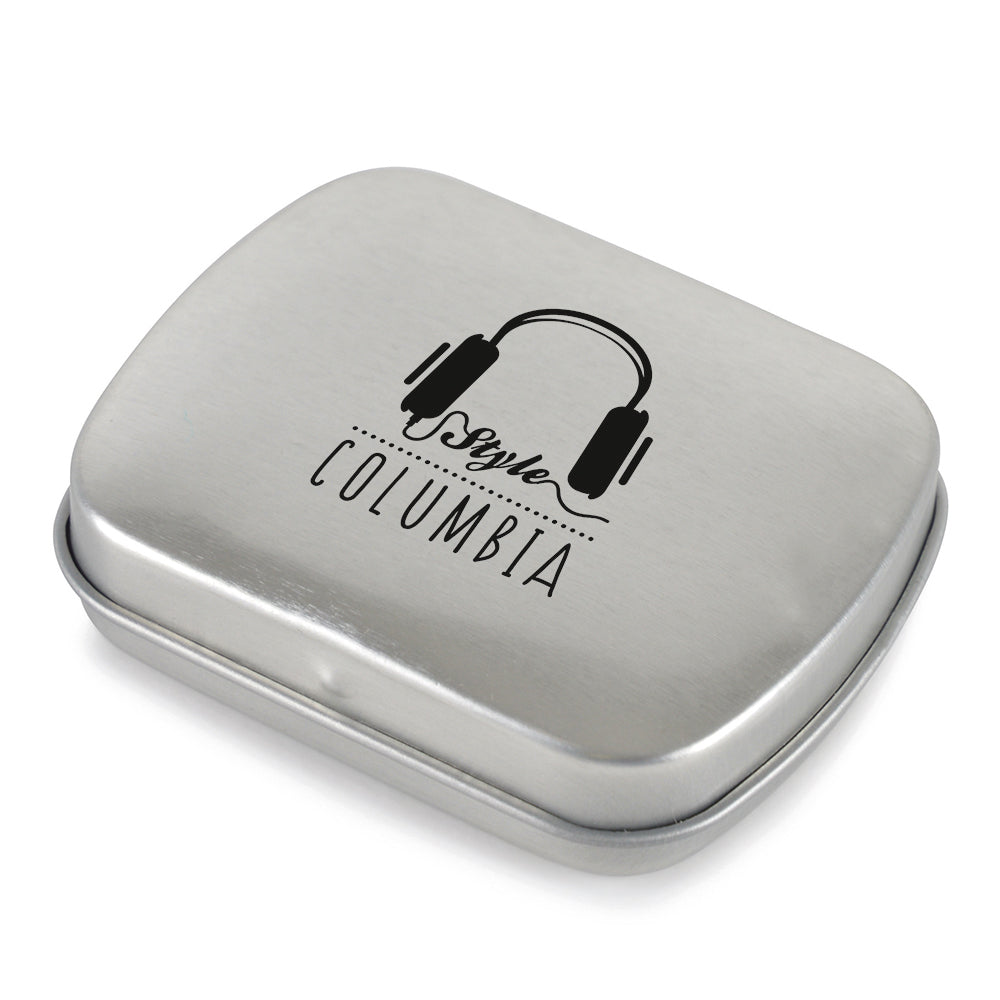 Rectangular Mint Tin Mints Black and White London