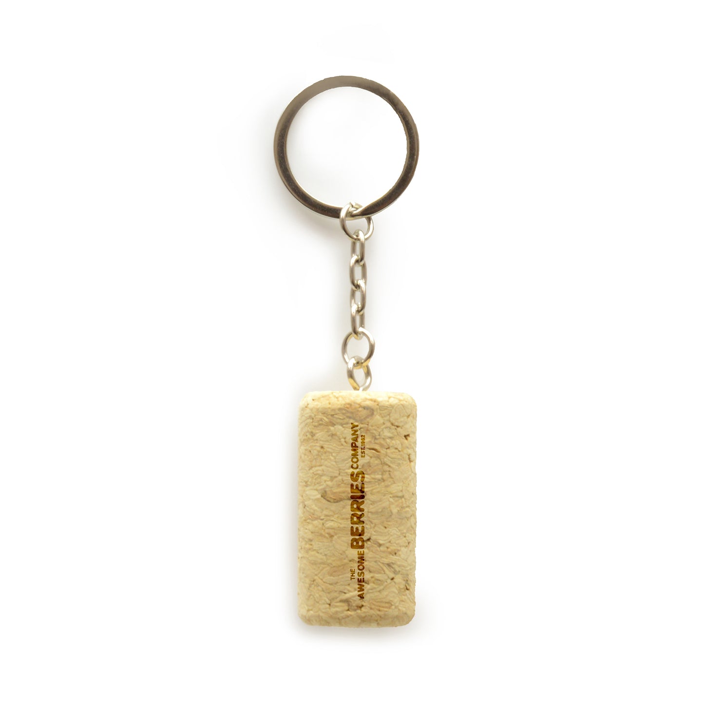 Cylinder Cork Keyring  Black and White London