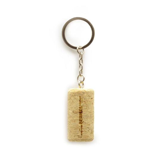 Cylinder Cork Keyring  Black and White London