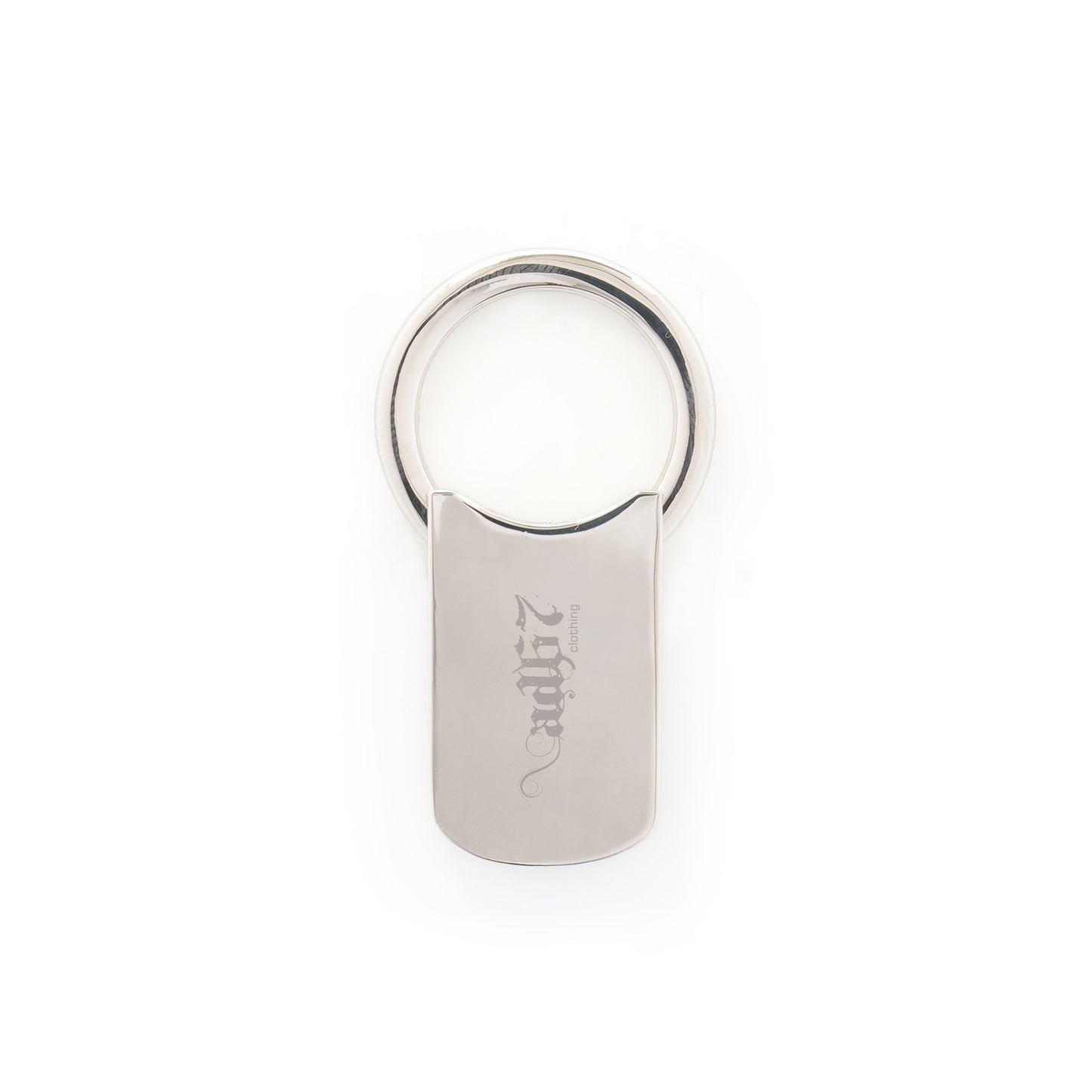 Metal Twist Keyring  Black and White London