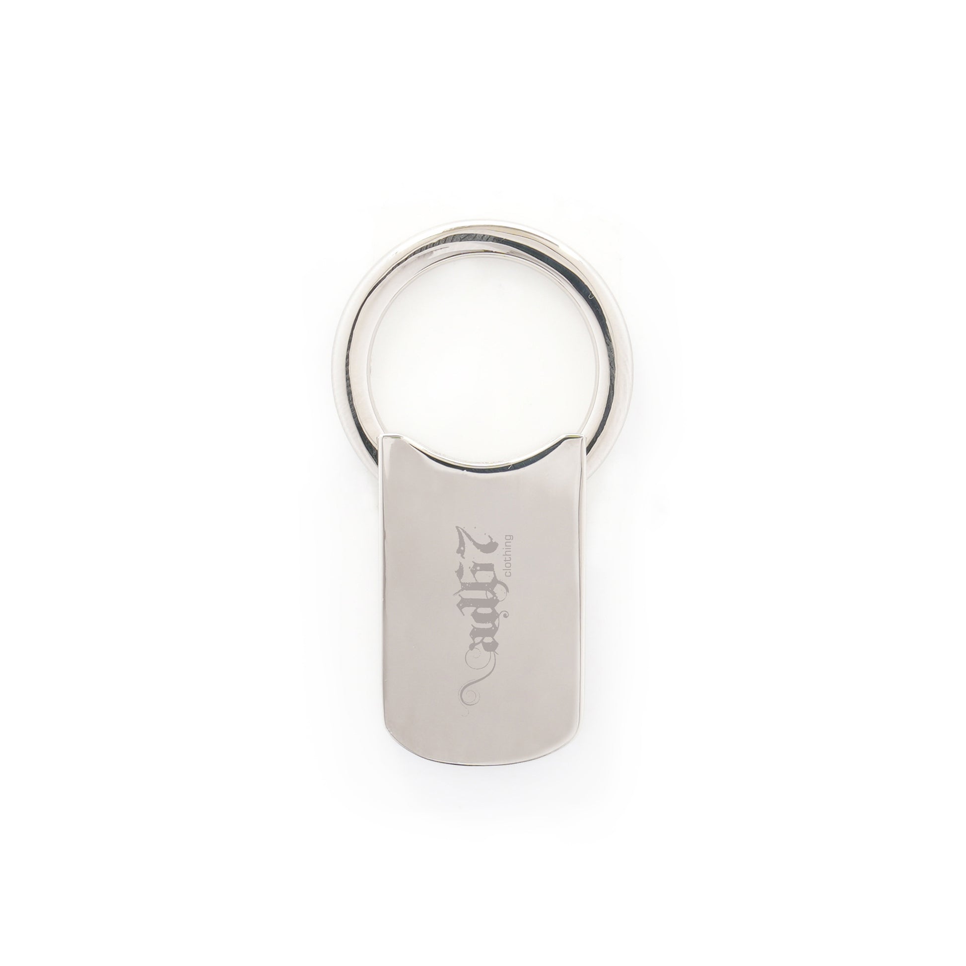 Metal Twist Keyring  Black and White London