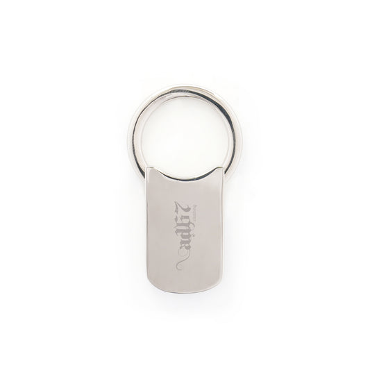 Metal Twist Keyring  Black and White London