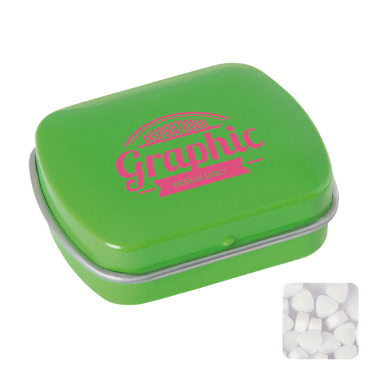 Mini hinged mint tin with extra strong mints    