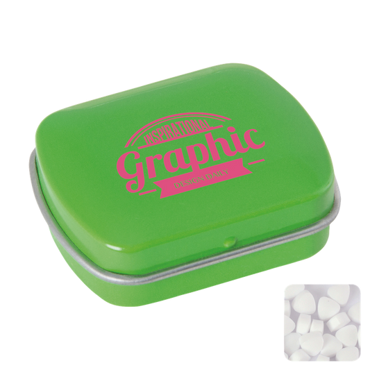 Mini hinged mint tin with extra strong mints  Black and White London