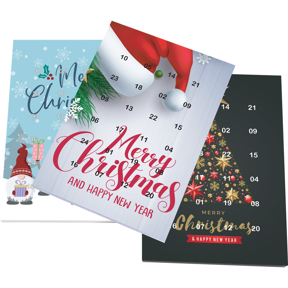 A4 Printed Custom Advent Calendars Black and White London