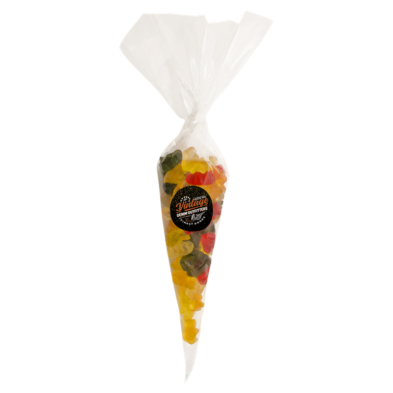 220g Sweet cones filled with gummy bears Sweets & Confectionery Black and White London