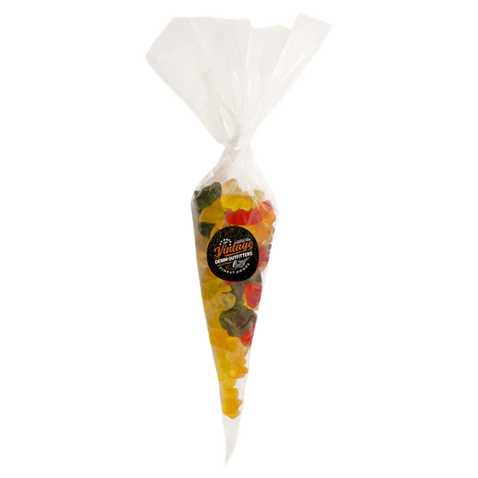 220g Sweet cones filled with gummy bears Sweets & Confectionery Black and White London