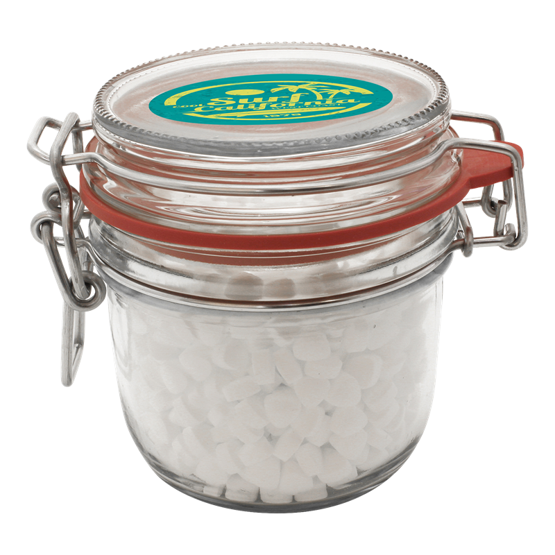 480g Glass jar filled with extra strong mints Sweets & Confectionery Black and White London