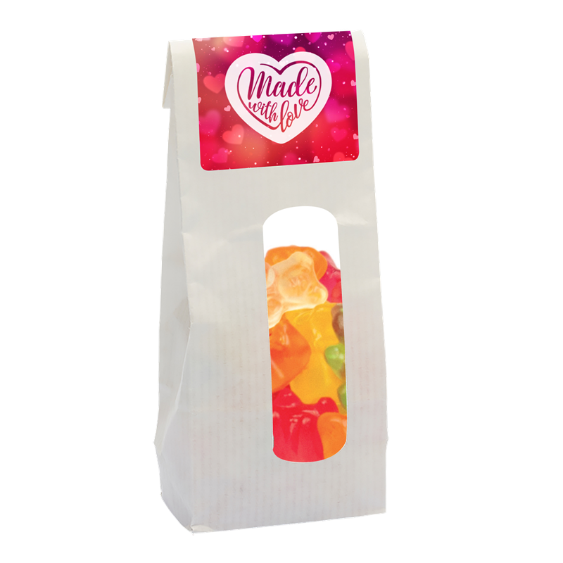 110g Kraft bag filled with gummy bears Sweets & Confectionery   