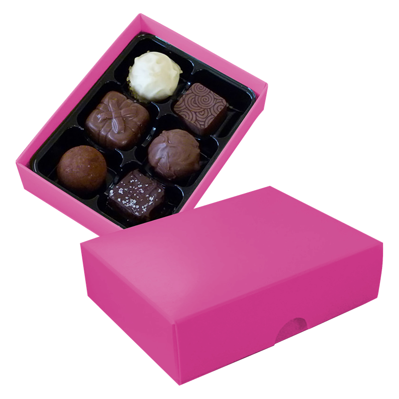 Chocolate box with 6 assorted chocolates and truffles    