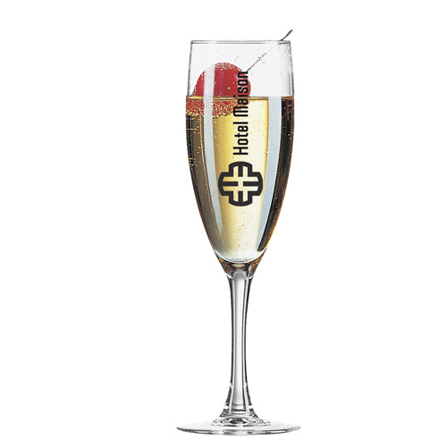 Princesa Champagne Flute Glass (150ml/5.7oz) Glassware Black and White London