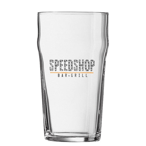 Nonic Beer Pint Glass (660ml/23oz) Glassware Black and White London
