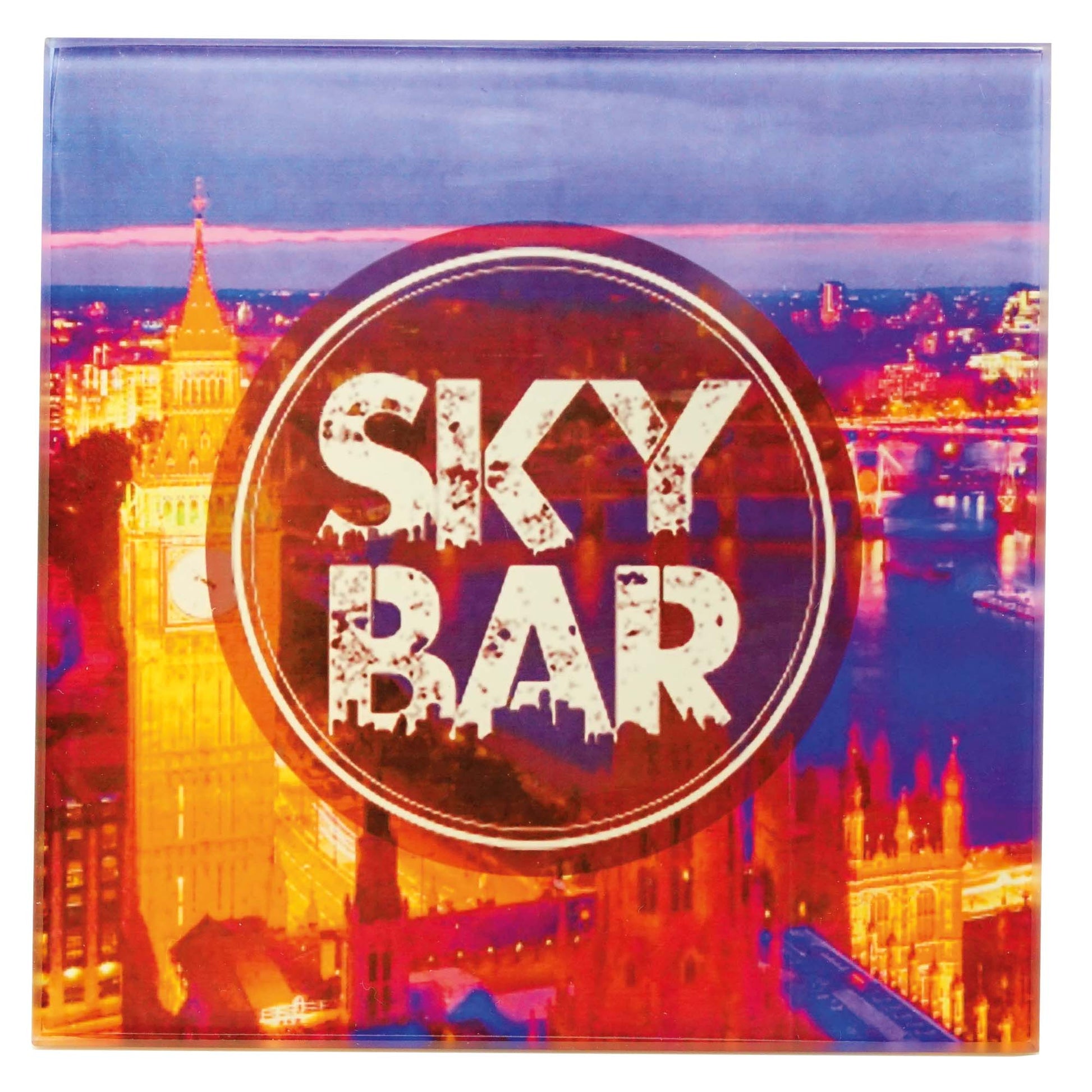 Glass Coasters Square Mouse Mats & Coasters Black and White London