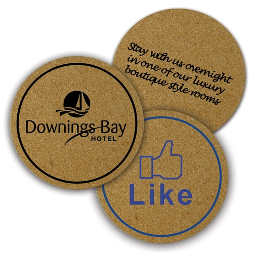 Cork Coaster (Round) Coasters & Placemats Black and White London