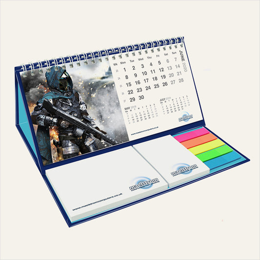 Wiro Desk Calendar and Pad  Black and White London