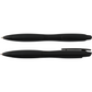CURVY SOLID ballpen with solid coloured barrel and black clip  Black and White London