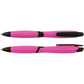 CURVY SOLID ballpen with solid coloured barrel and black clip    