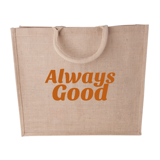 Strong Jute Shopper Bag Cotton & Jute Bags Black and White London