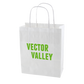 Medium Custom Kraft Paper Bag  Black and White London