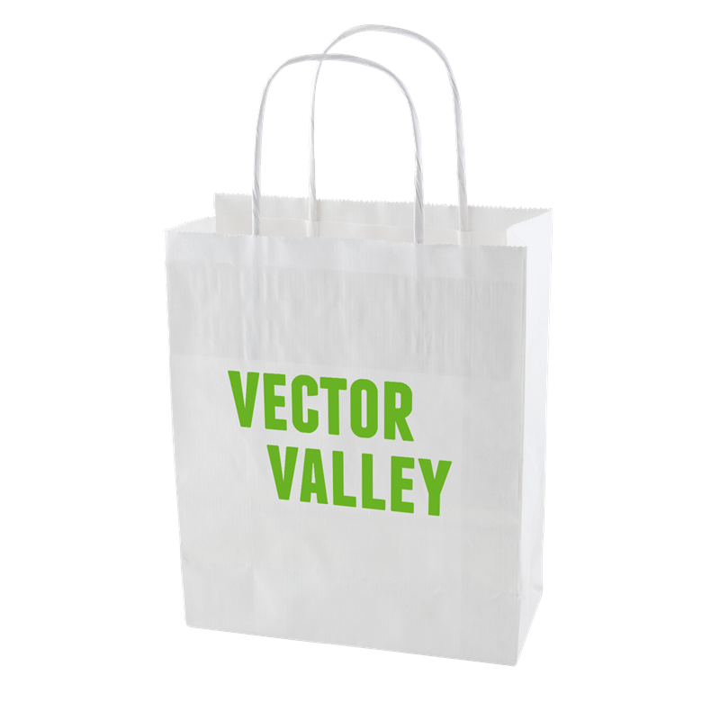 Medium Custom Kraft Paper Bag  Black and White London